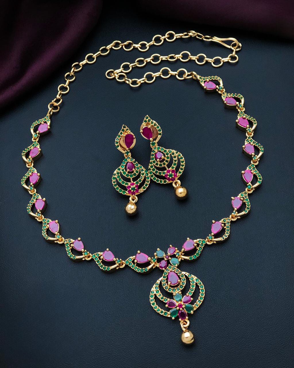 AD Ruby Emerald Necklace