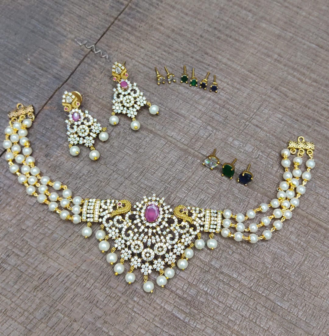 AD Stone Changeable Necklace Set ADN7902