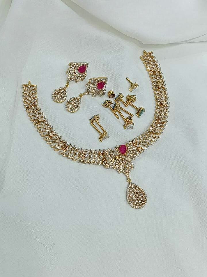 AD Stone Changeable Necklace Set ADN7903