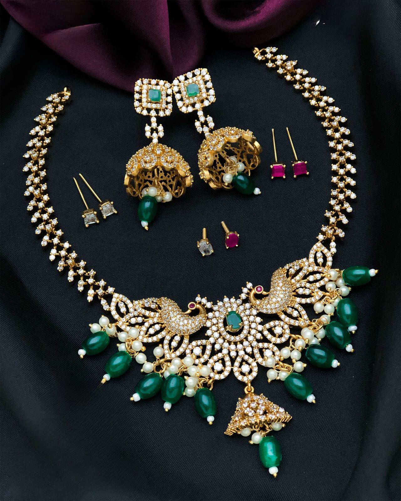 AD Stone Changeable Necklace Set ADN7905