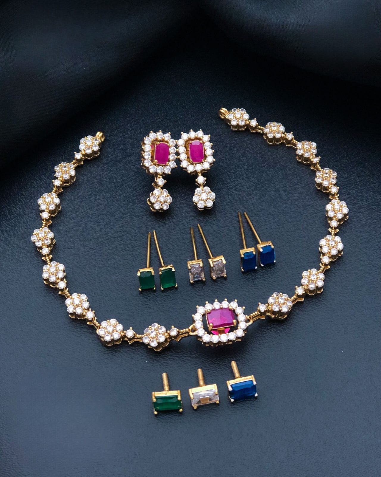 AD Stone Changeable Necklace Set ADN7906