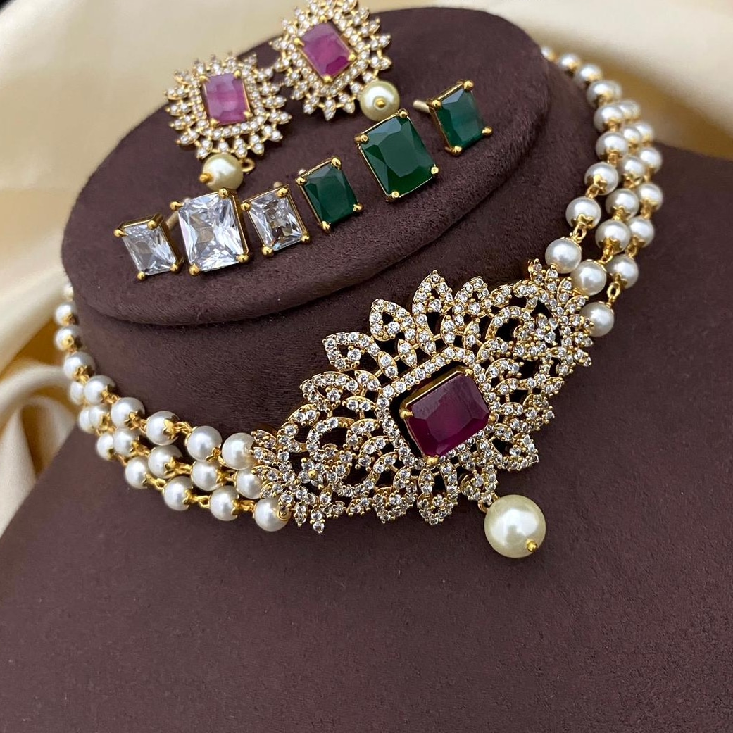 AD Stone Changeable Necklace Set ADN7907
