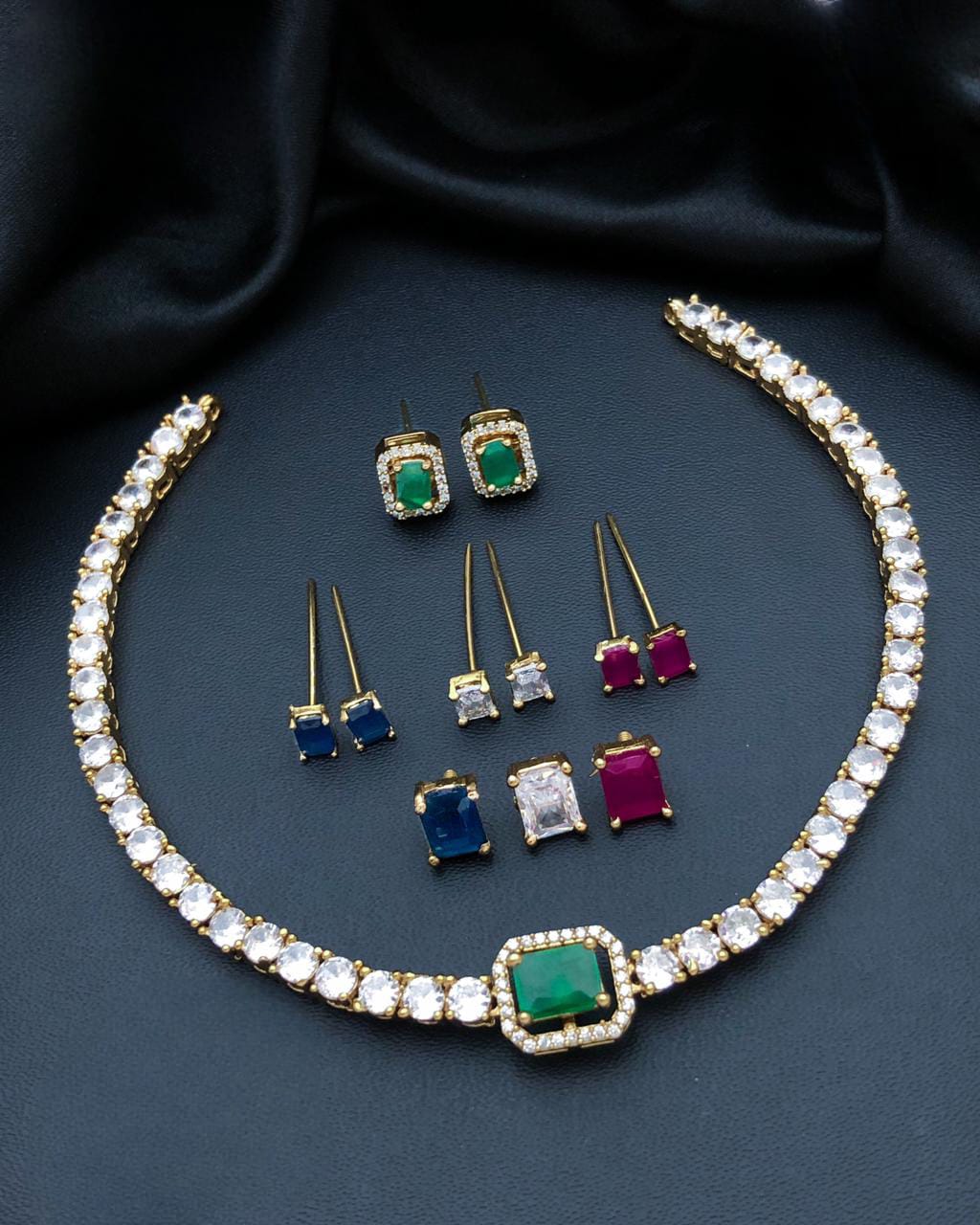 AD Stone Changeable Necklace Set ADN7910