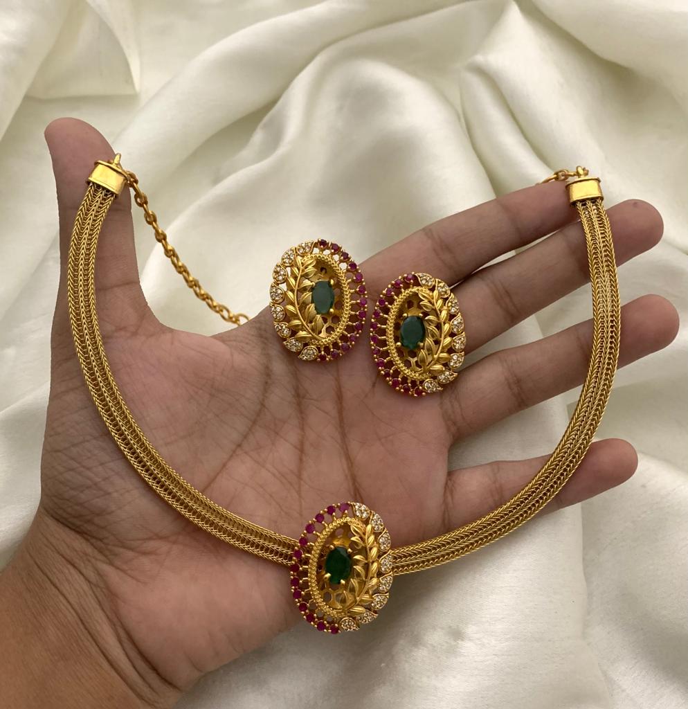 American Diamond CZ Choker Set ADC5559
