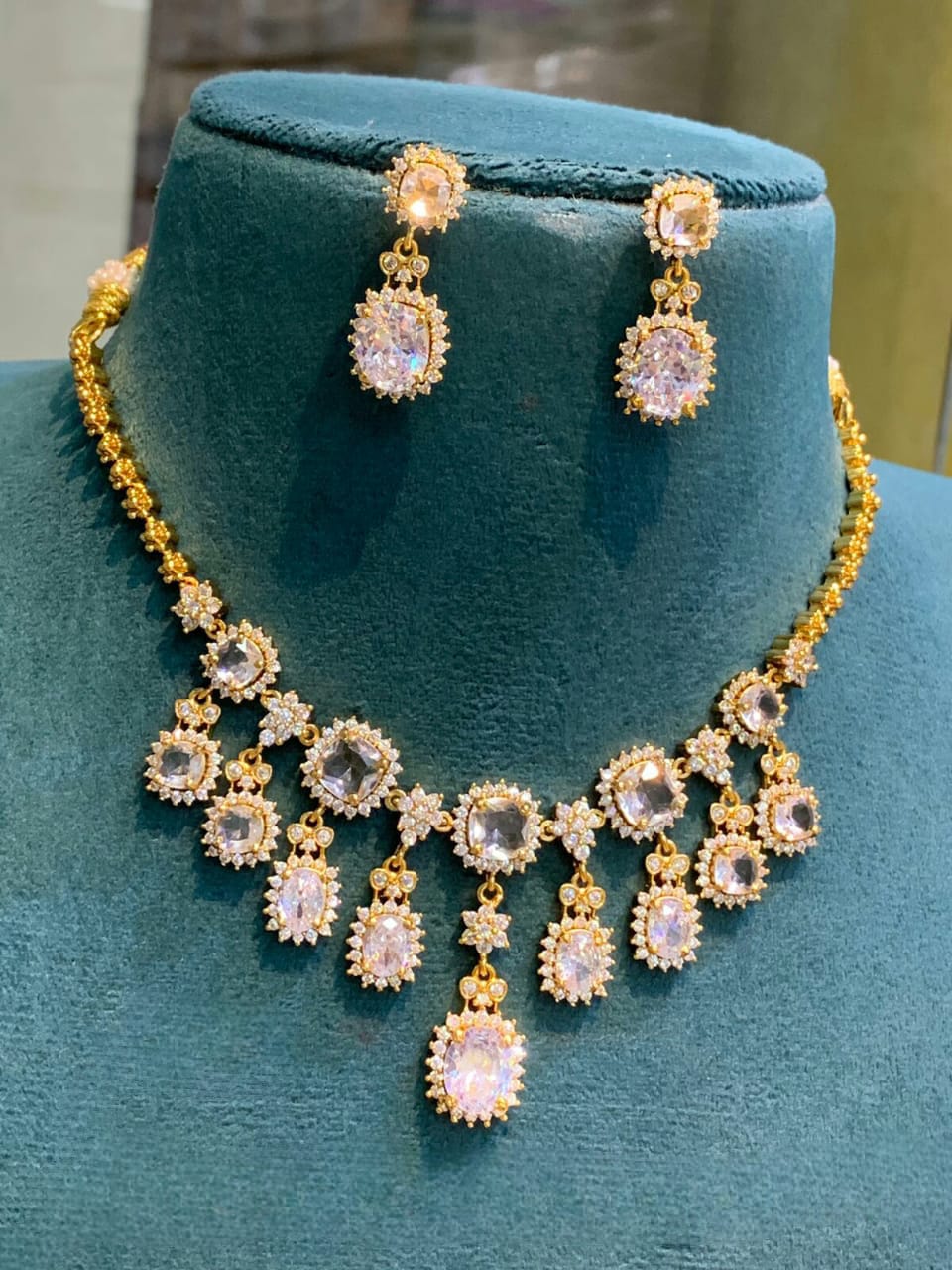 American Diamond Layer Choker Set
