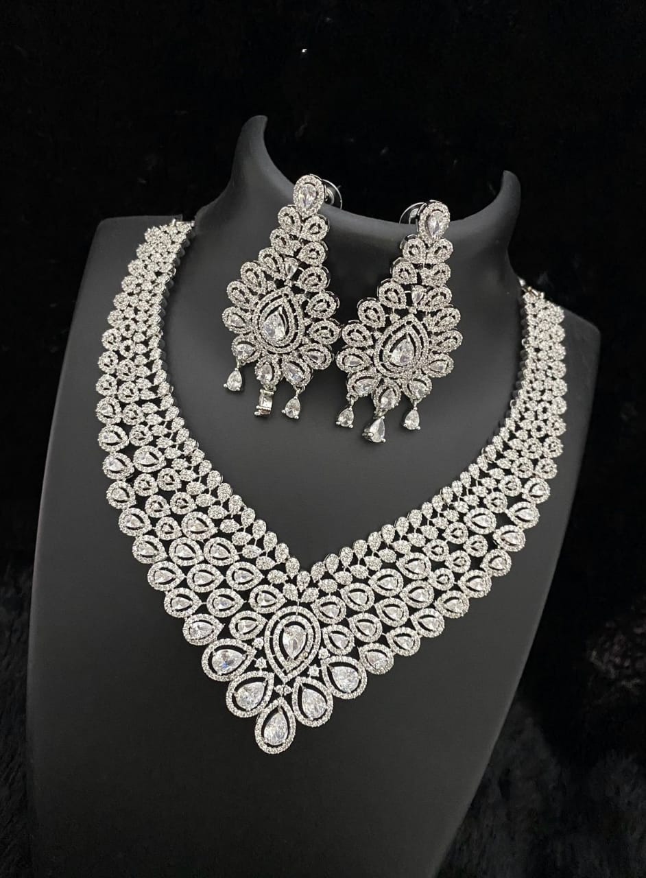 American diamond Bridal Necklace Set ADC5571