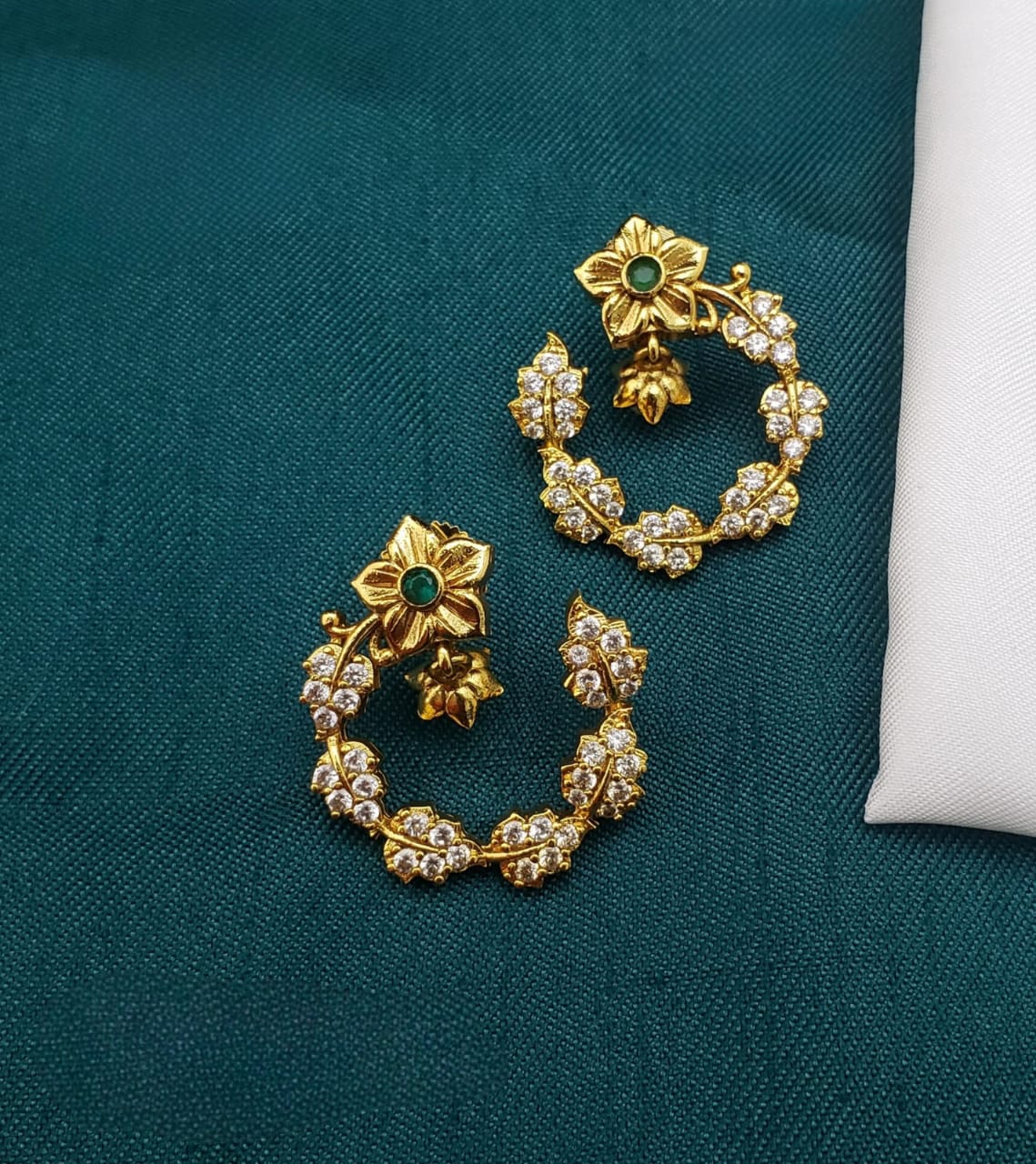 American diamond Half Moon Earrings ADJ506