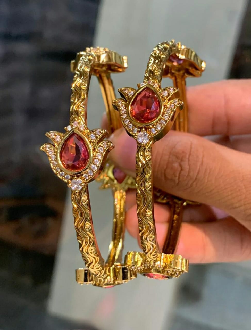 Antique AD Ruby Bangles 2.6