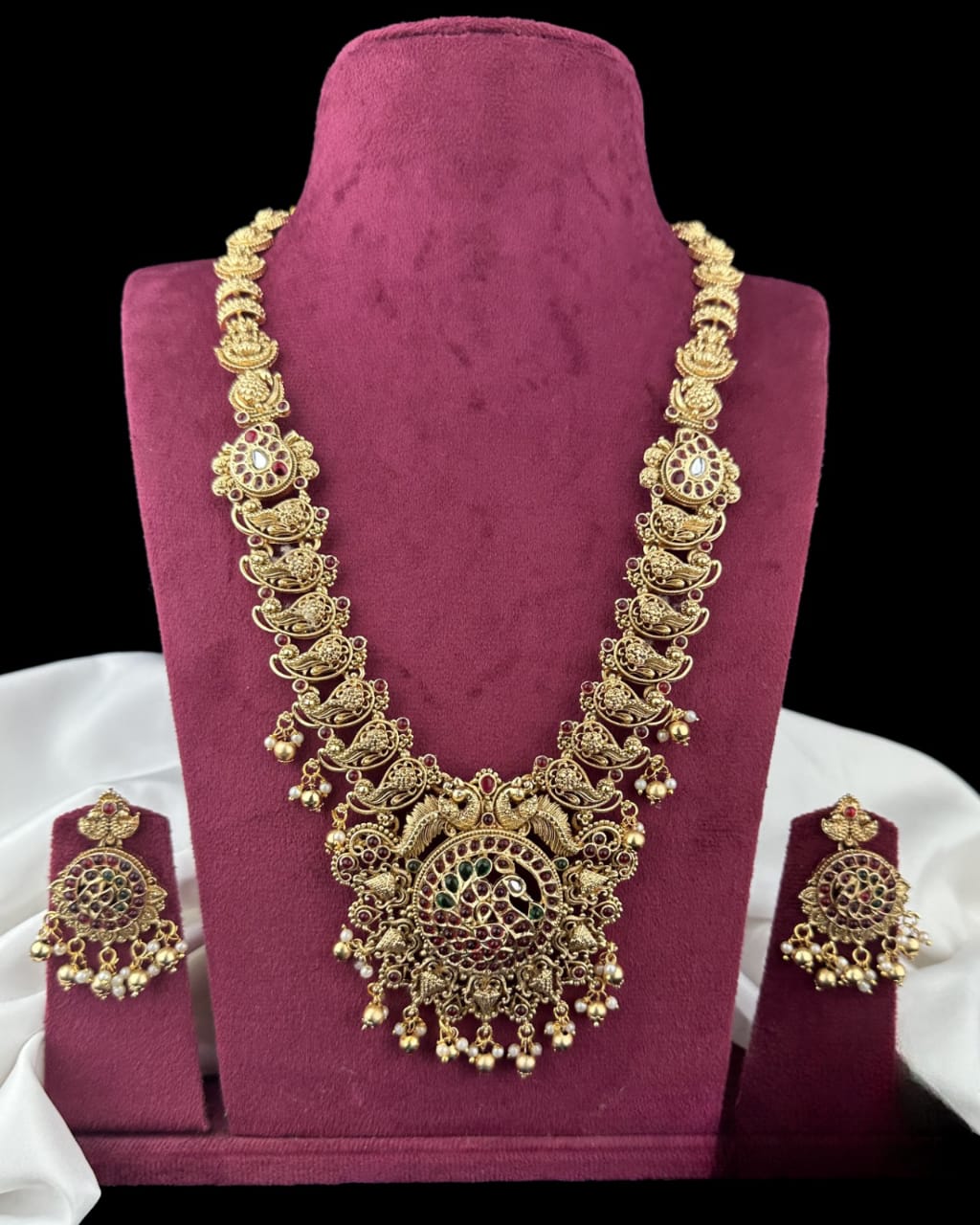 Antique Peacock Bridal Haaram Set SJ187