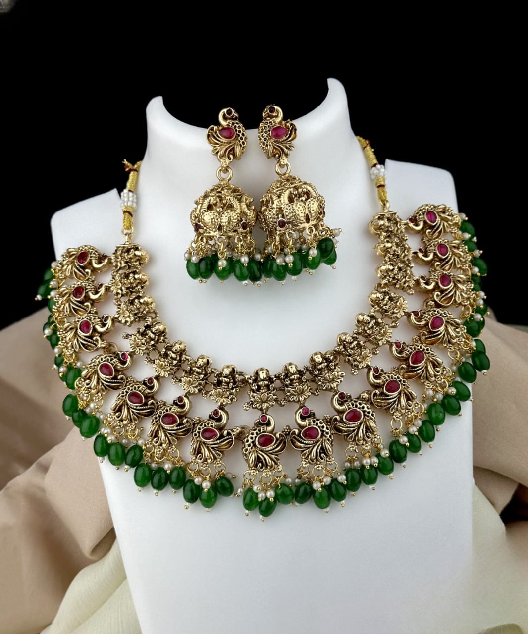 Antique Peacock Bridal Necklace Set SJ185