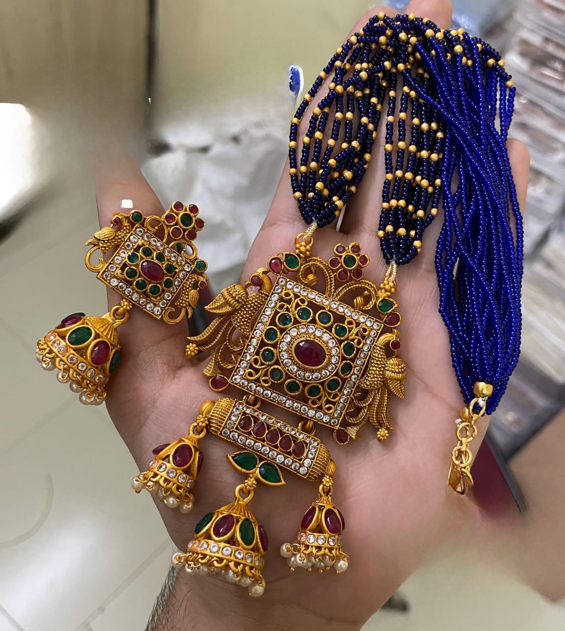 Blue Golden Mala