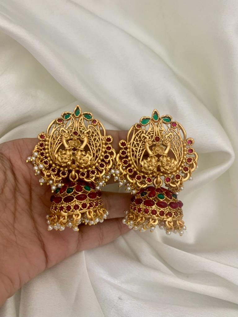 Bridal Gold Drop Jhumkas ADJ503