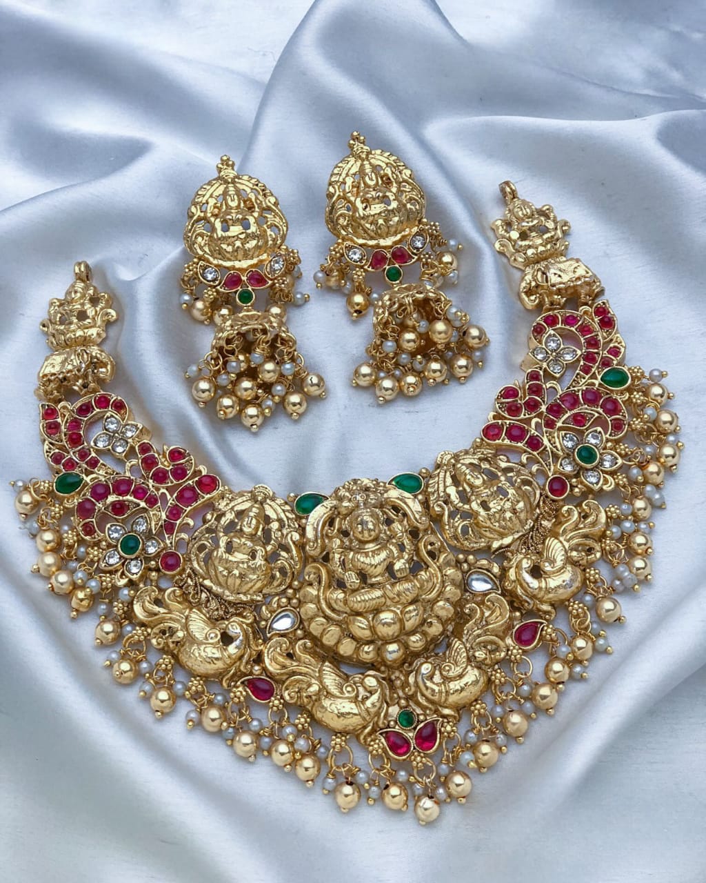 Bridal Golden Necklace Set SJ14