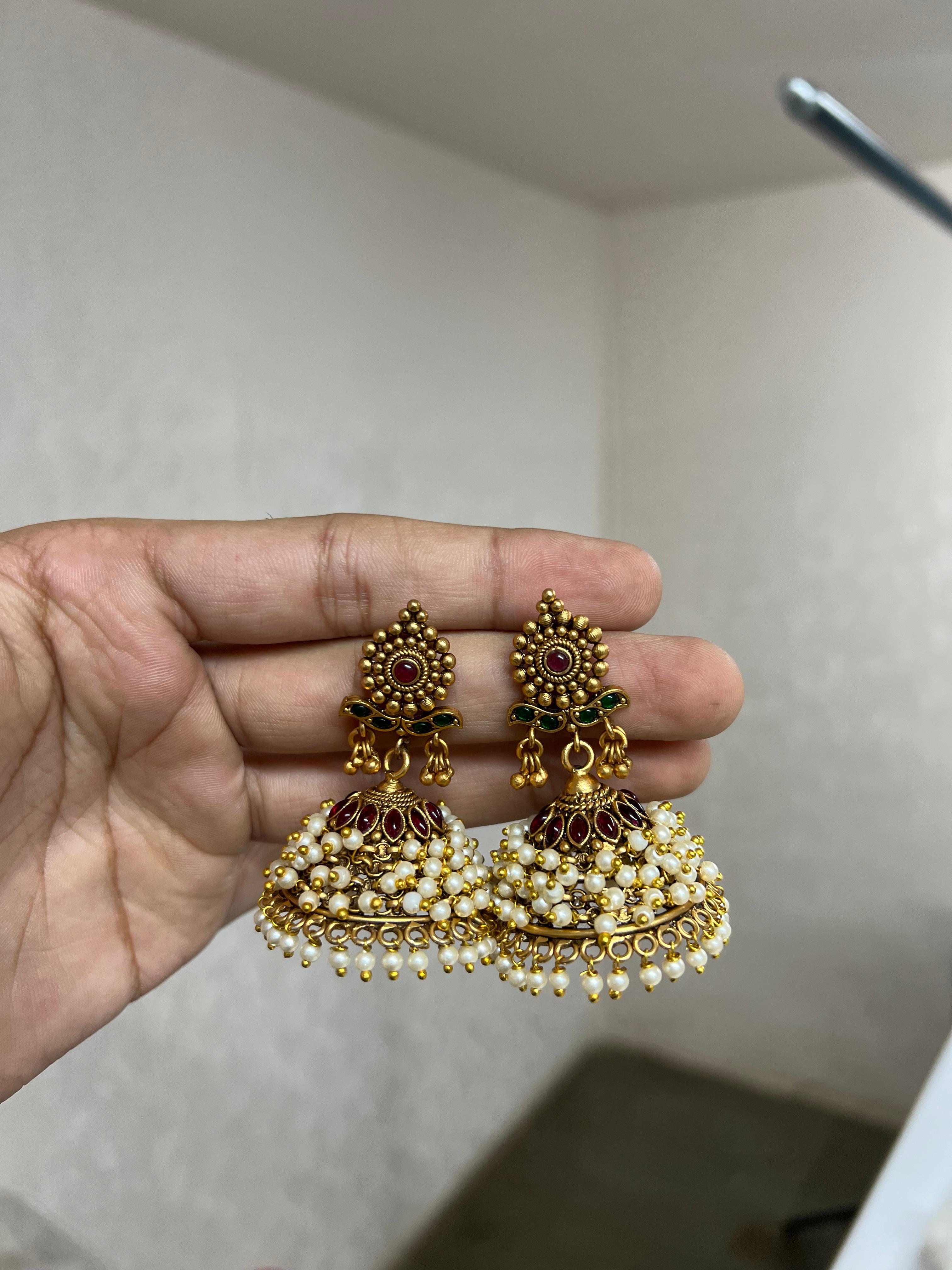 Bridal Pearl Jhumkas SJ274