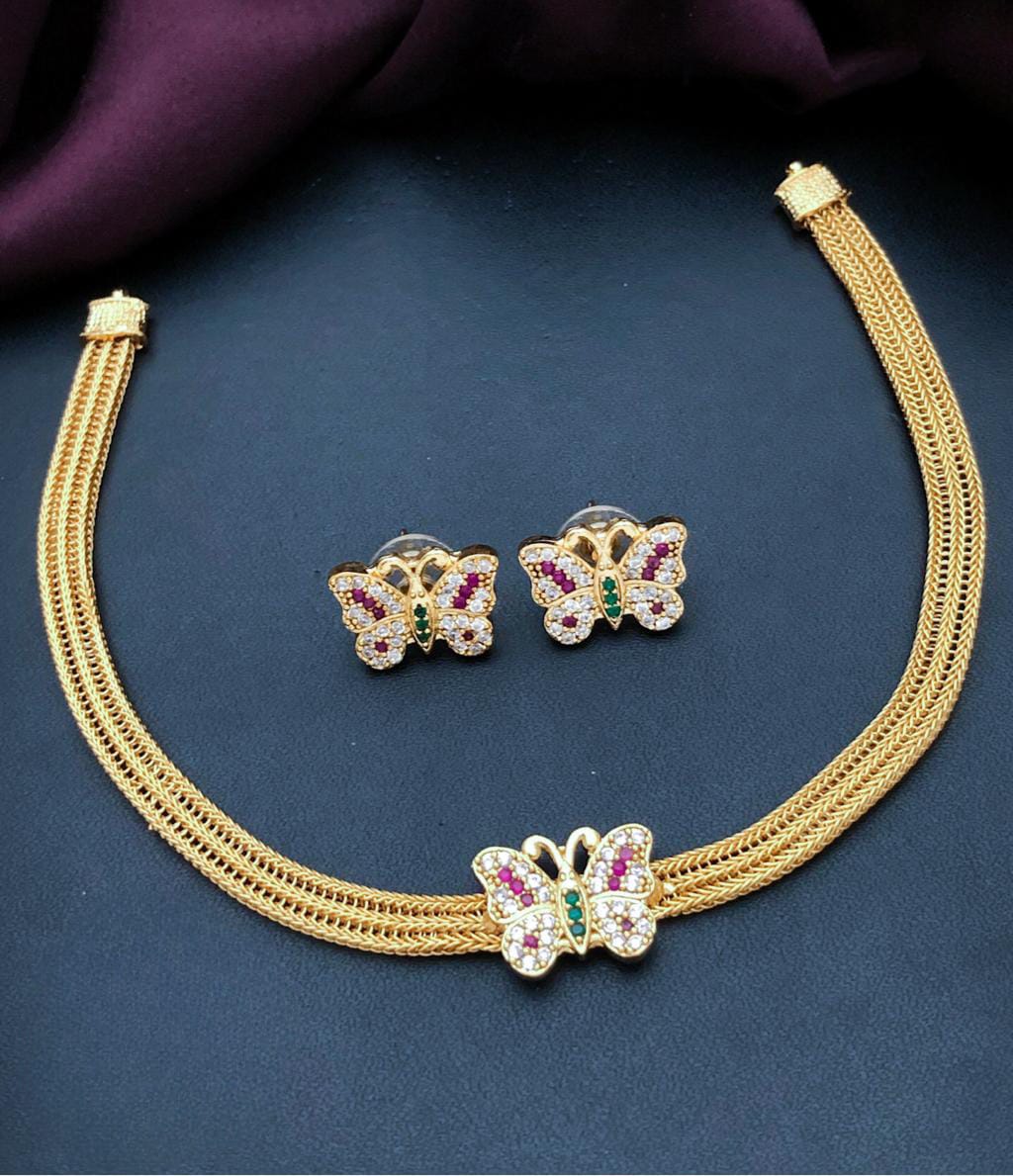 Butterfly Kids Red Green Choker Set SJ157