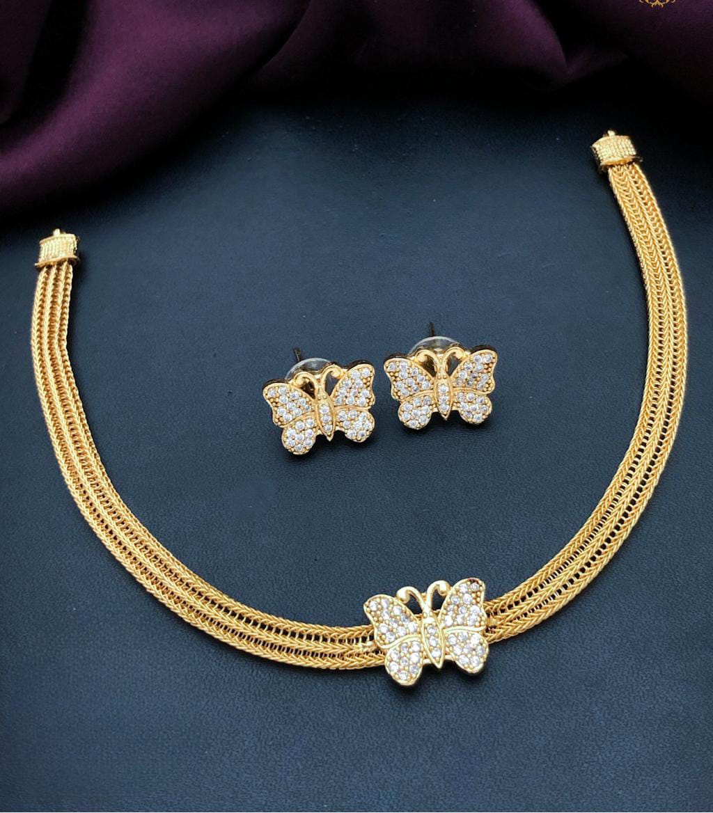 Butterfly Kids White  Choker Set SJ158