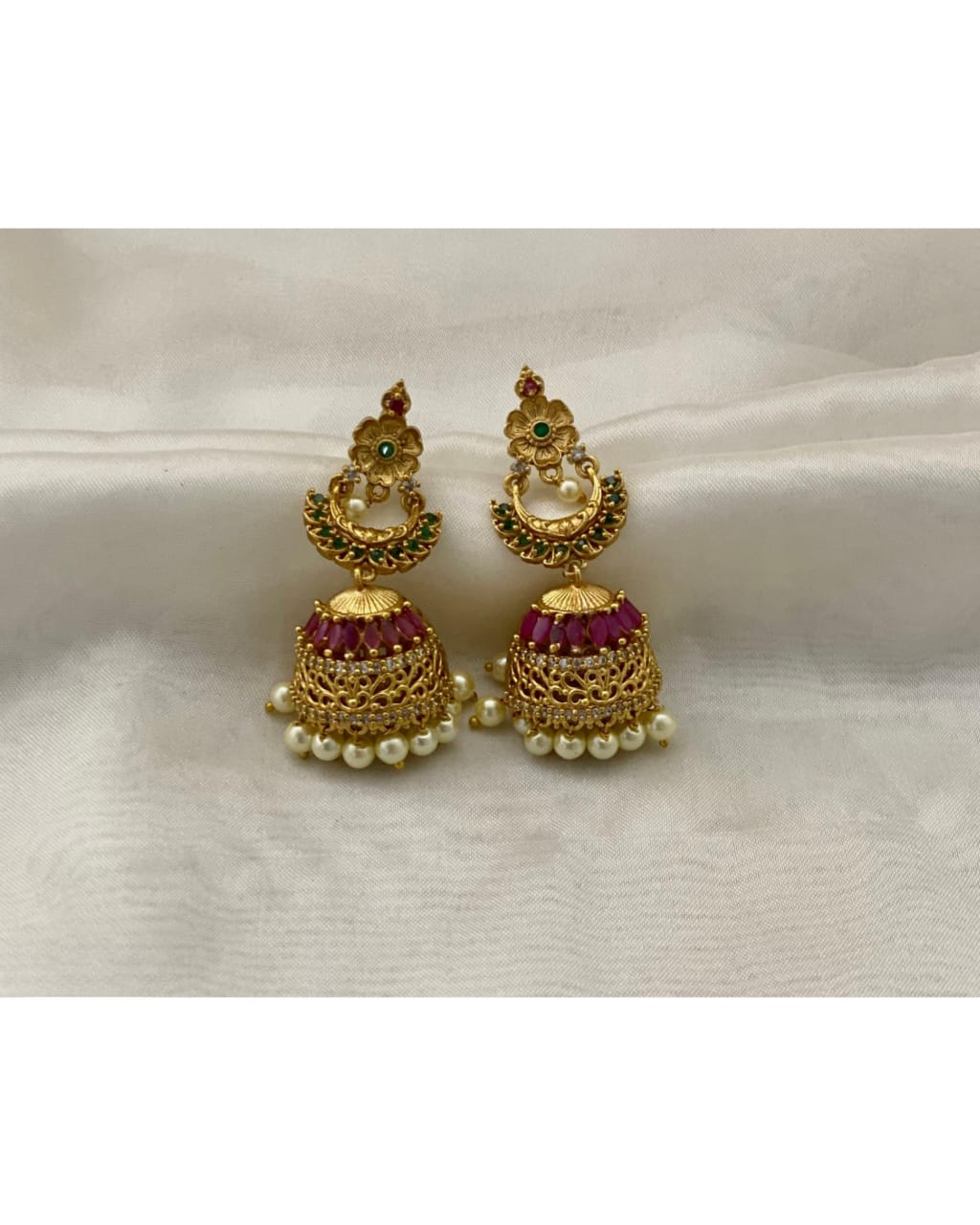 Floral Antique Multi Jhumkas SJ222