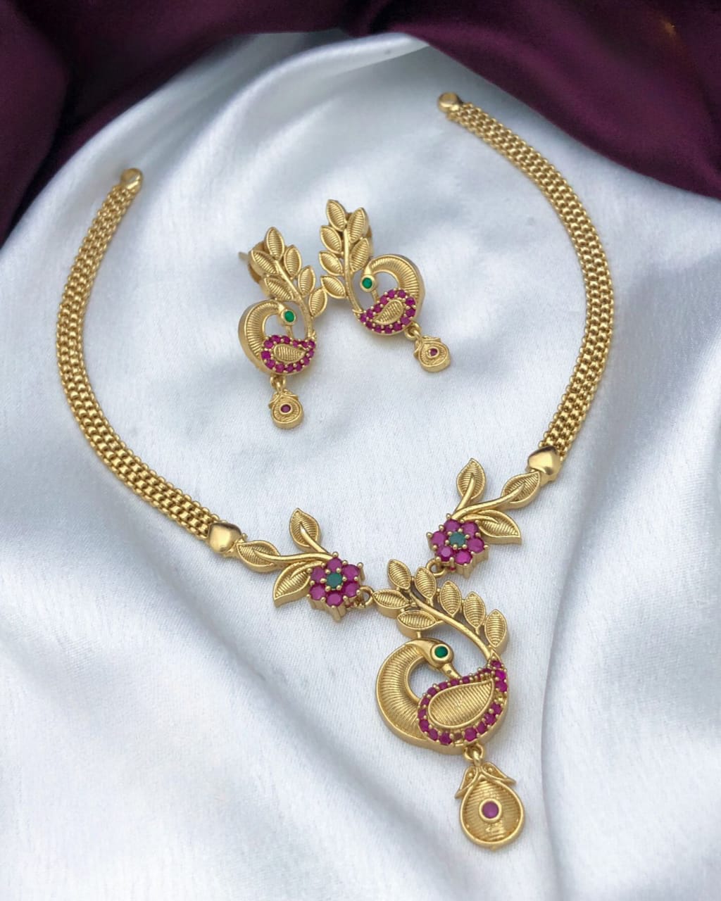 Floral GoldAlike Necklace Set Ns1014