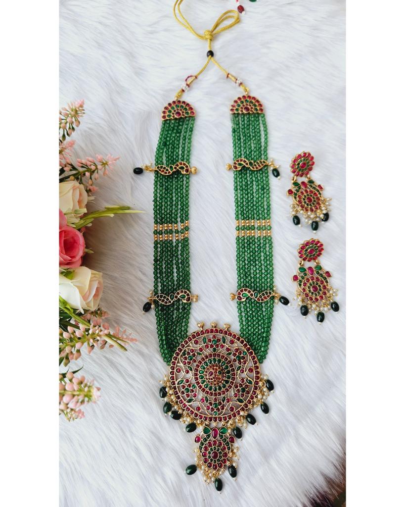 Green Beads Bold Haaram Set SJ256
