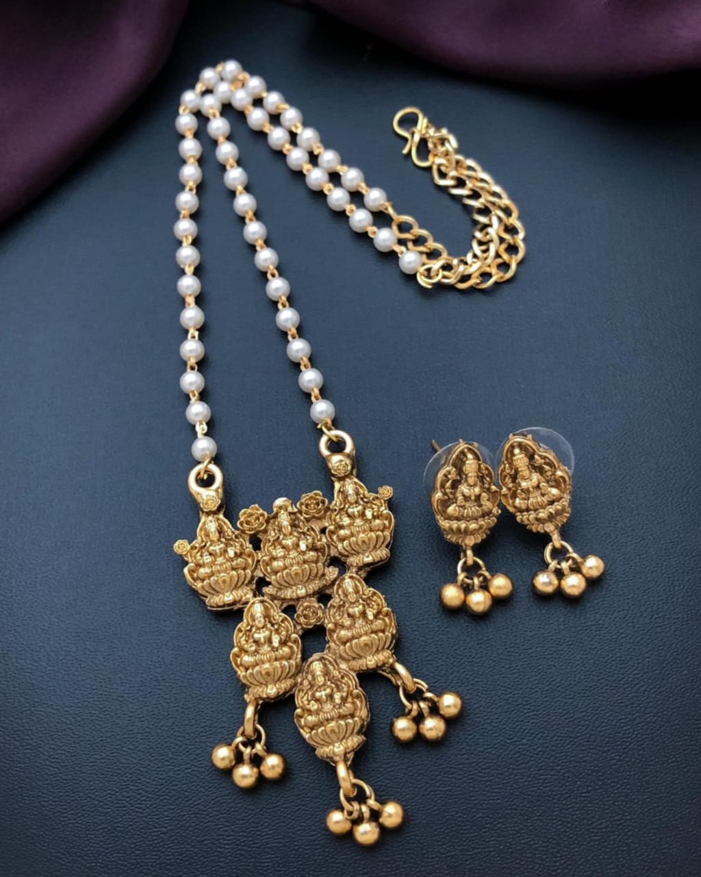 Lakshmi Layer Pearl Chain Set