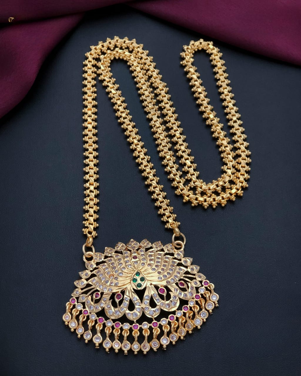 Lotus Micro Gold AD Dollar Chain SJ284