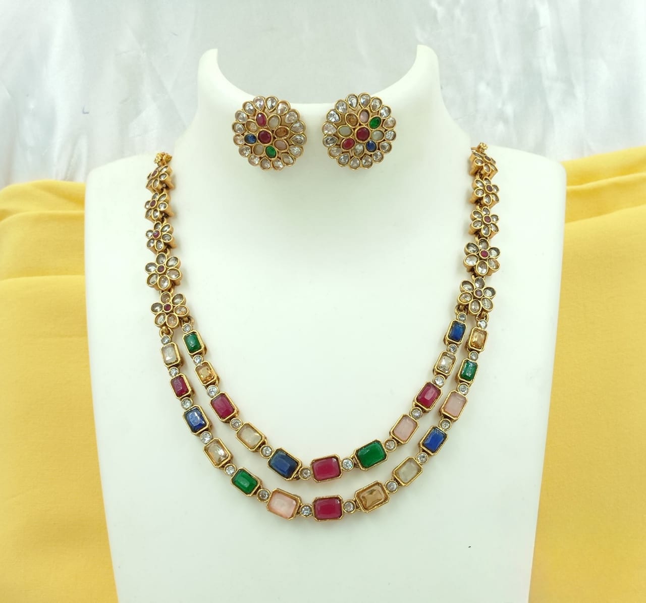 Navaratna Necklace Set