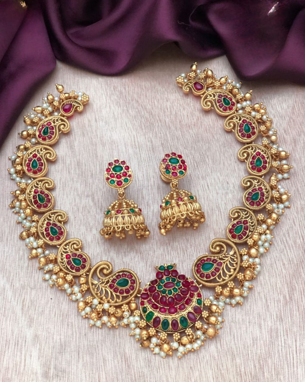 Peacock Multi Traditional Necklace Set