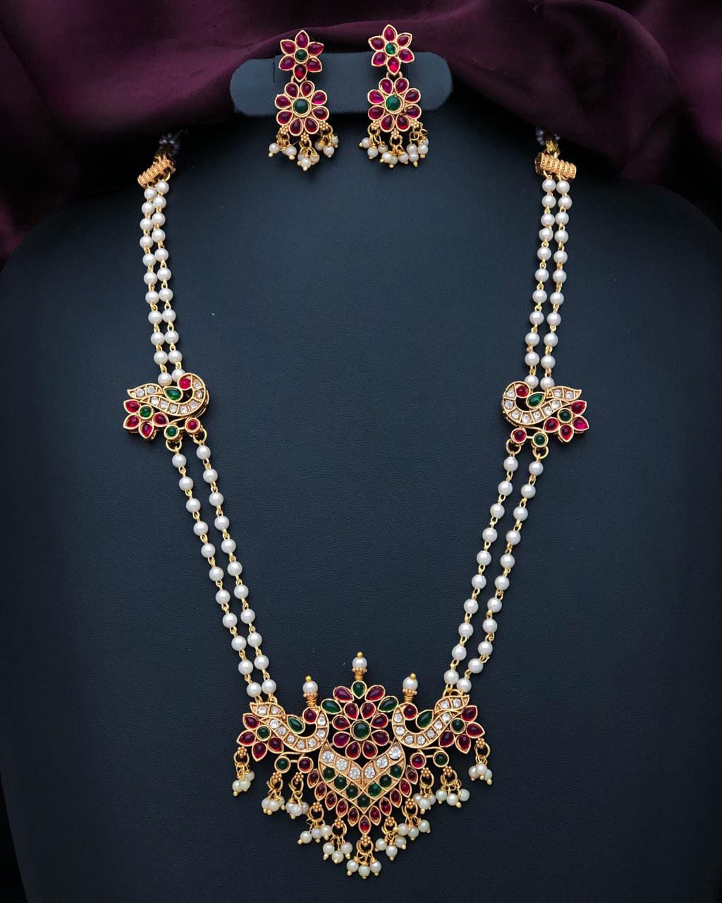 Peacock Pearl Traditional Mid Haaram Set SJ244