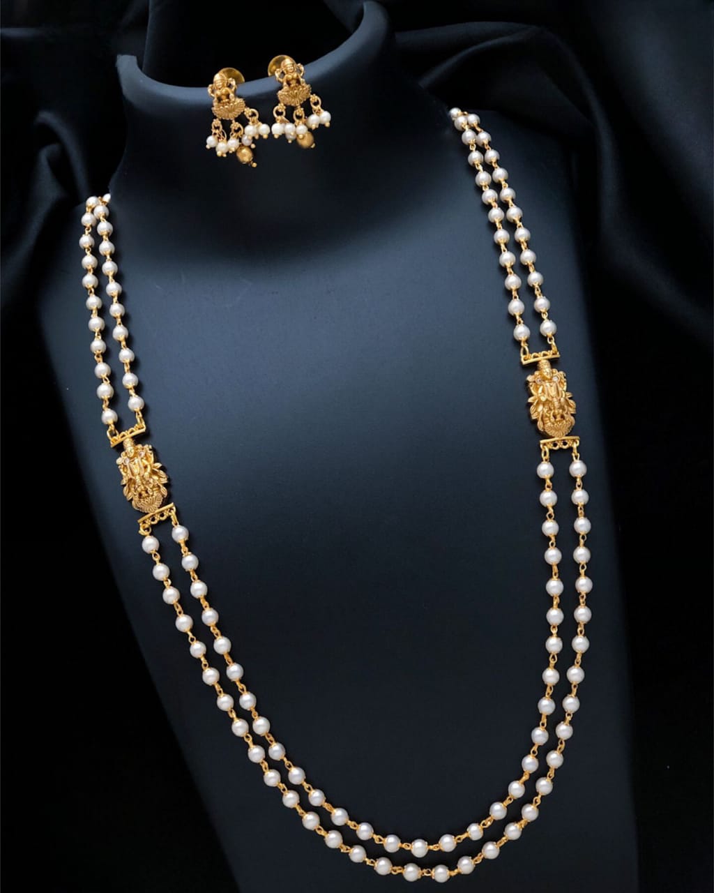 Pearl Long Lakshmi Haram Set