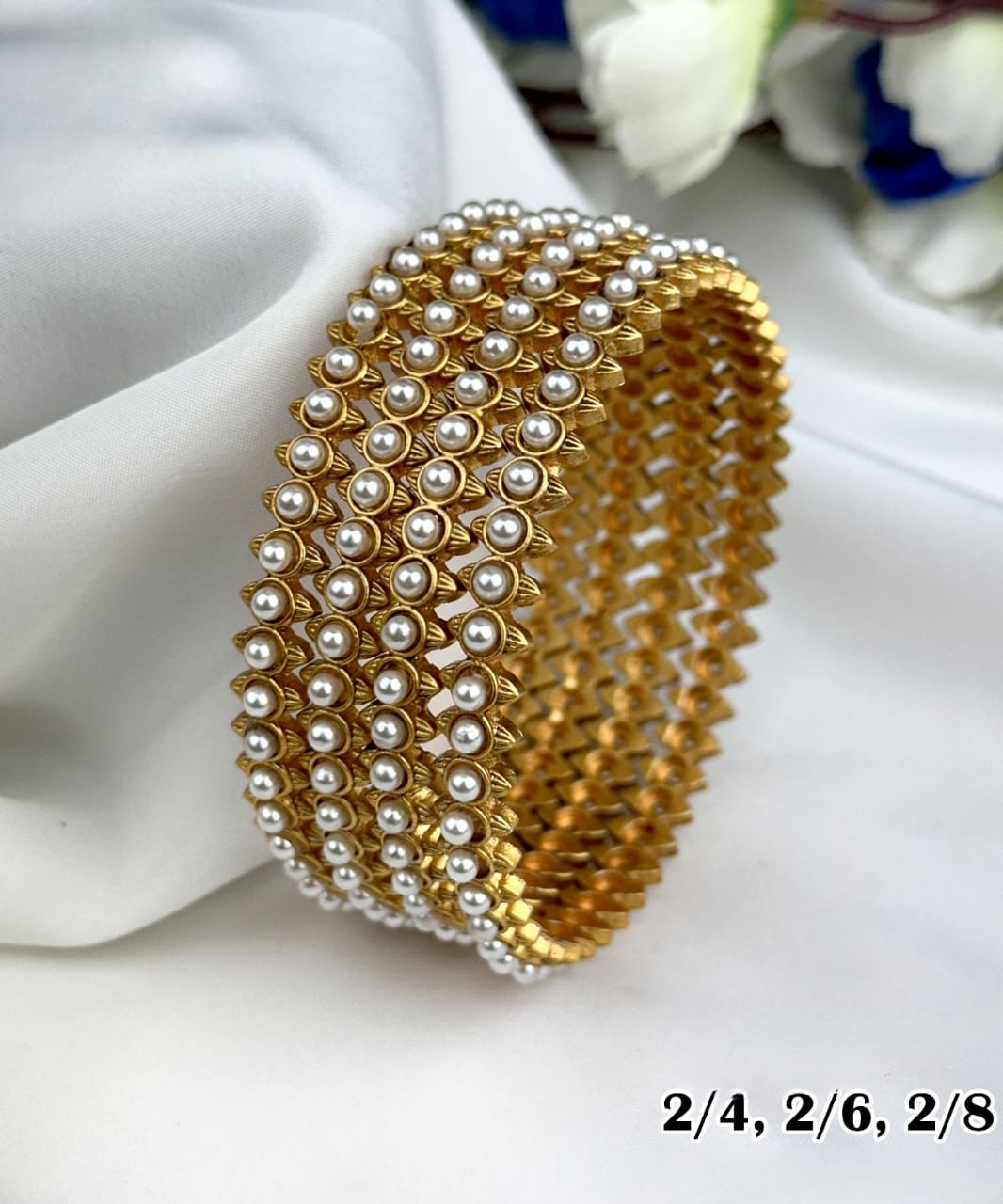 Pearl Traditional Bangles 2.6 Size