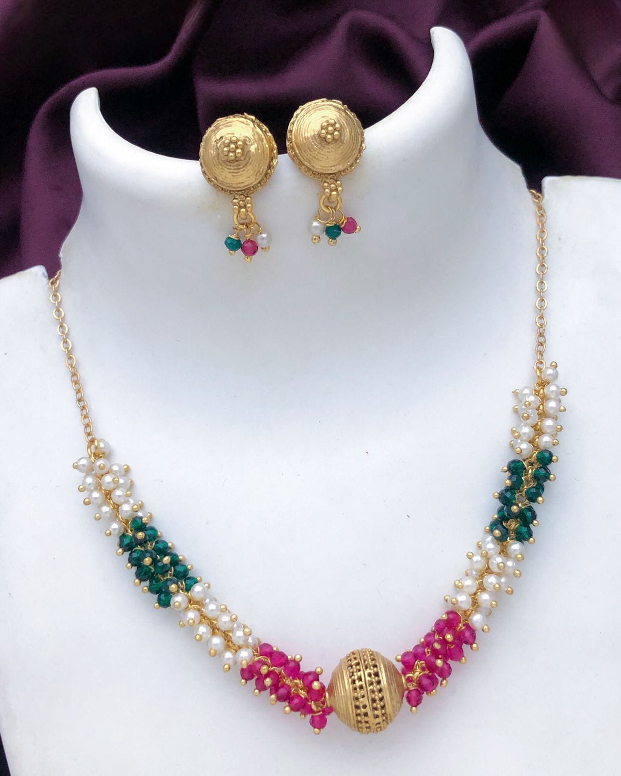 Round Ball Multi Necklace Set Ns1011