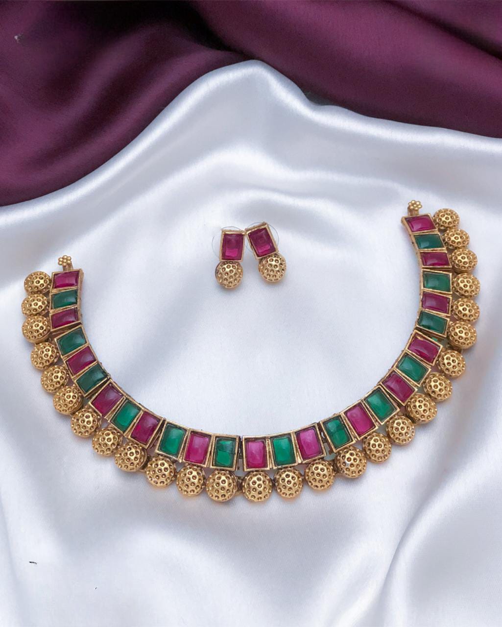 Square Round Necklace Set SJ202
