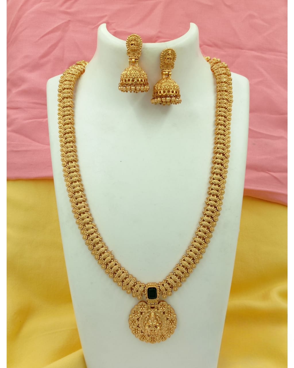 Traditional GoldAlike Dark Green Haram Set