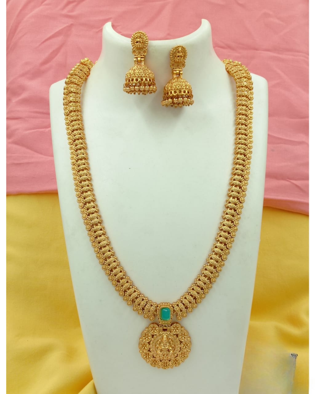 Traditional GoldAlike Light  Green Haram Set