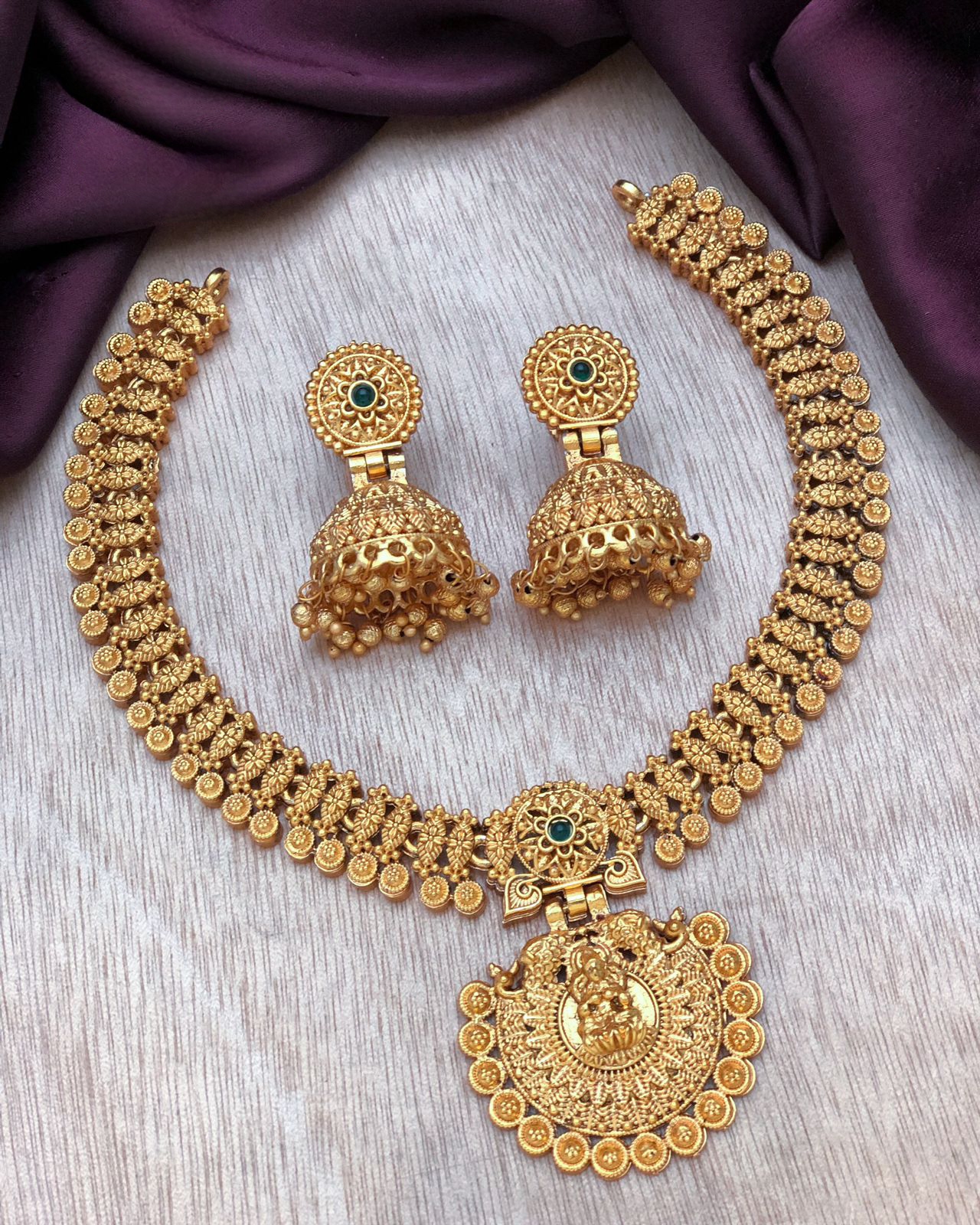 Traditional Green Necklace Set NS1001