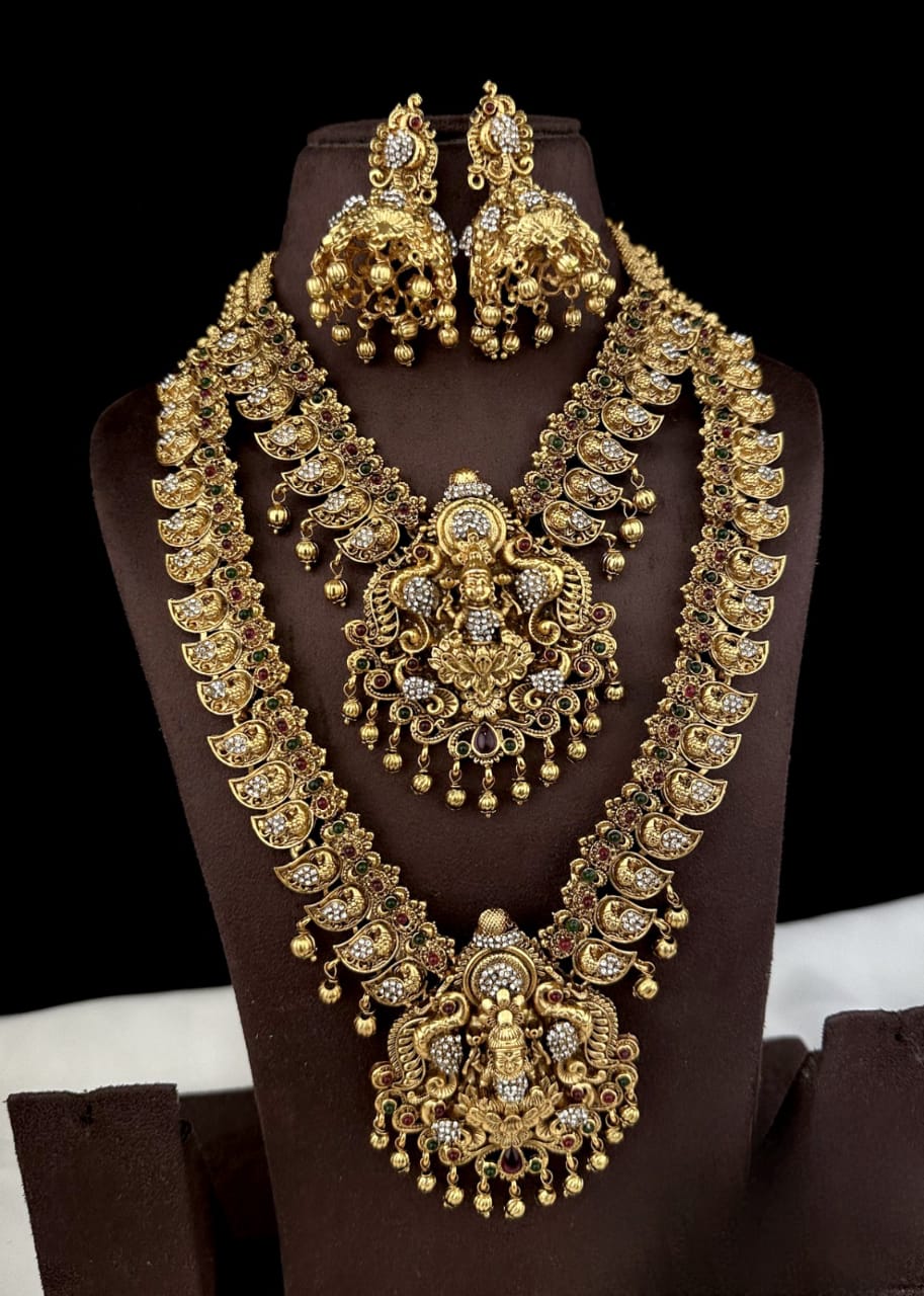 Traditional Lakshmi Antique Combo Set AJK5659