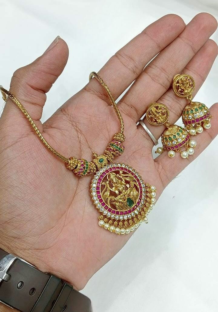 Traditional Lakshmi Antique Necklace Set
