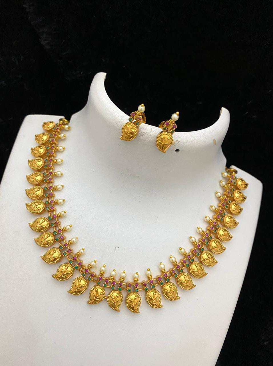 Traditional Mango Design Necklace Set Ns1015