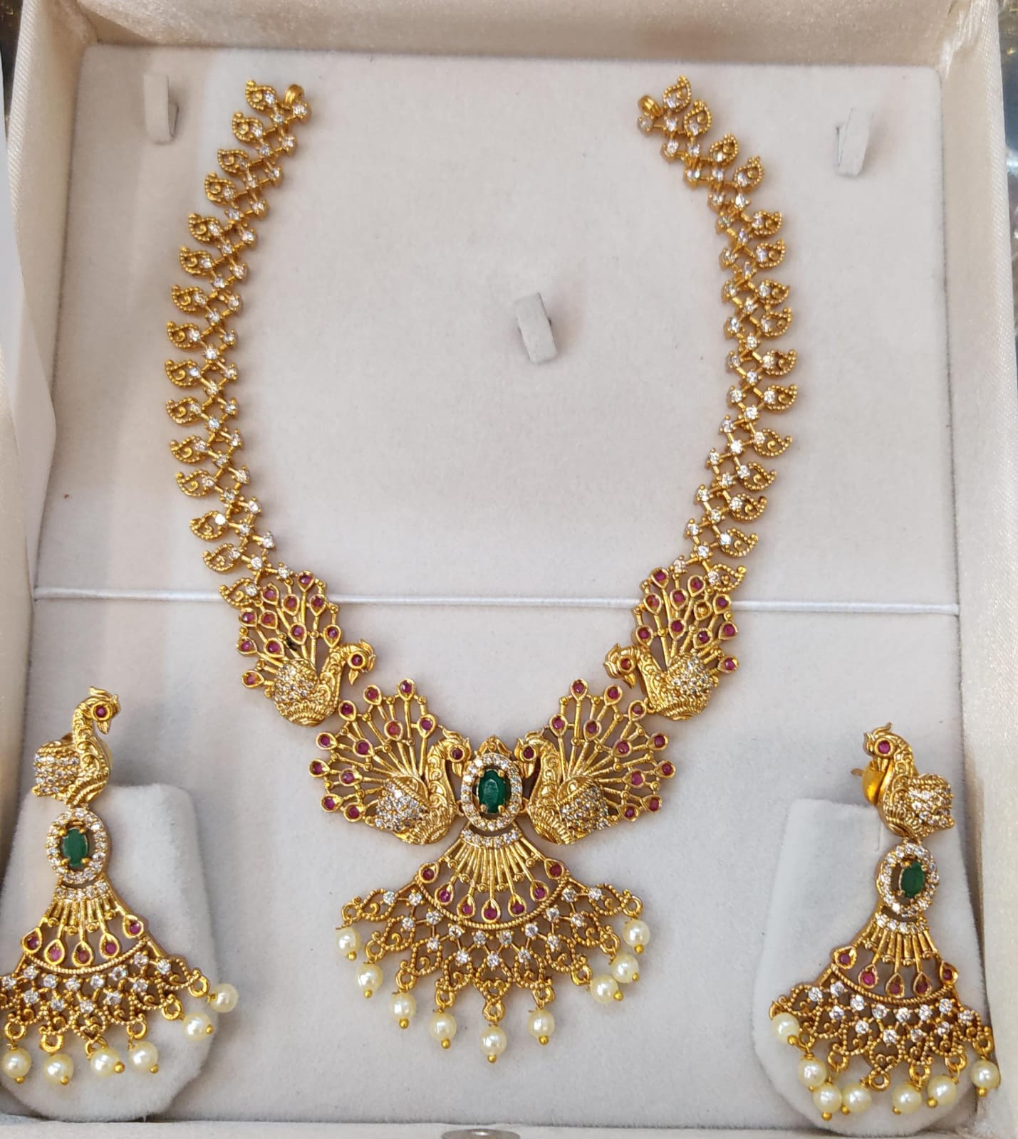 Traditional Peacock Necklace Set